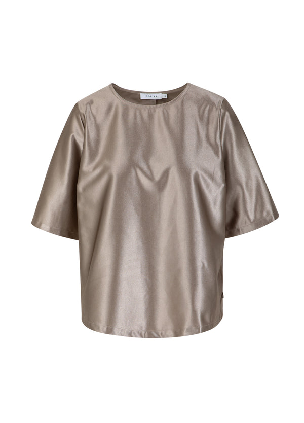 Coster Copenhagen OVERSIZED GLITZER T-SHIRT Shirt/Blouse Champagne - 299