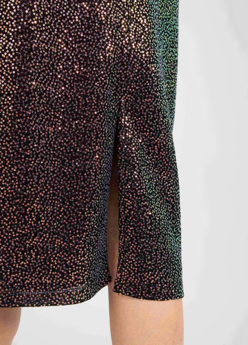 Coster Copenhagen PAILLETTENROCK MIT SPITZE Skirt Multi color sequins - 942