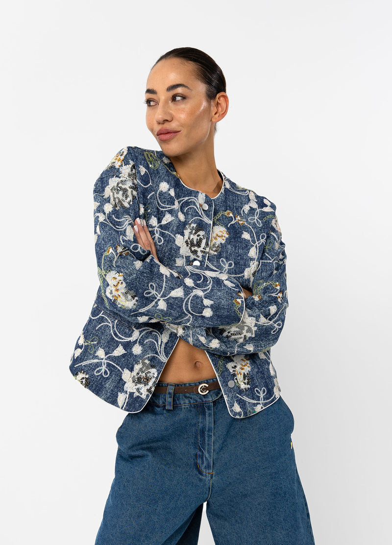 PAILLETTEN JEANSJACKE –