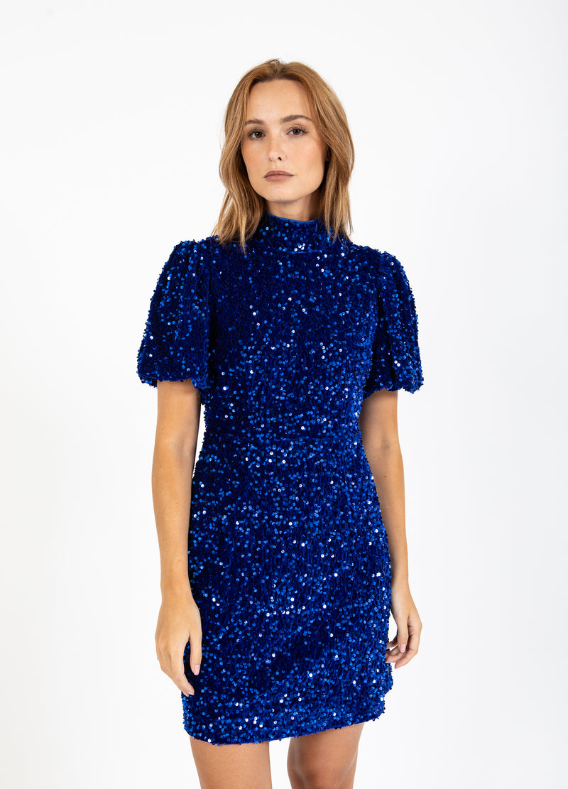 Coster Copenhagen PAILLETTEN KLEID Dress Rich blue - 583