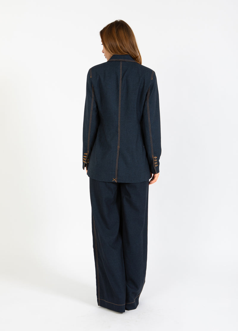 Coster Copenhagen PETRA-HOSE MIT NÄHTEN - PETRA-PASSFORM Pants Night blue - 513