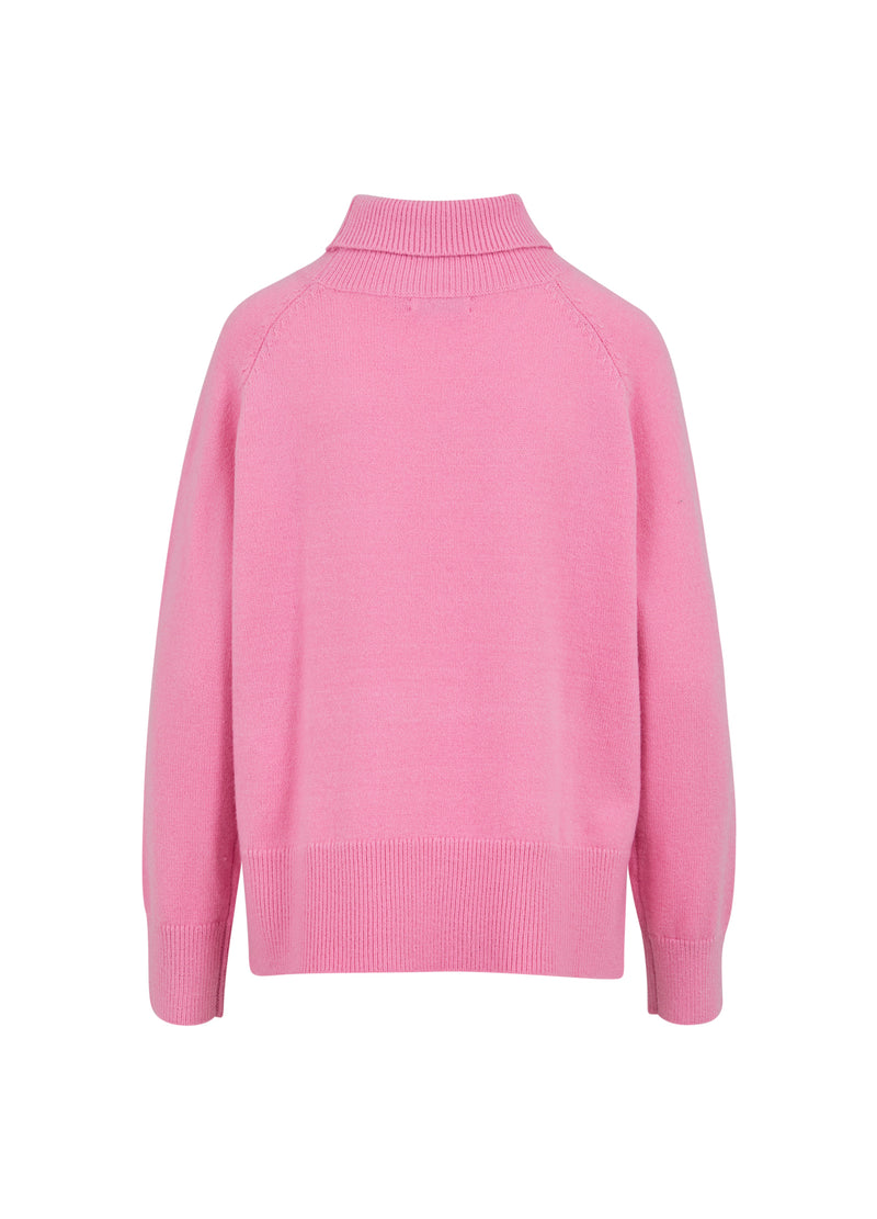 Coster Copenhagen PULLOVER MIT HOHEM HALSAUSSCHNITT Knitwear Candy pink - 662