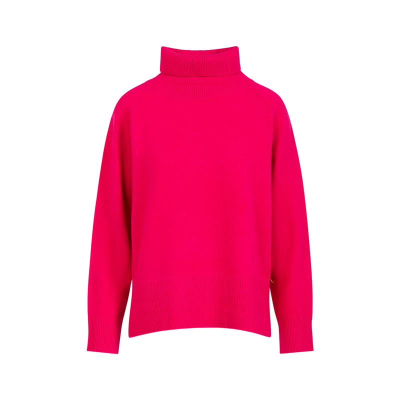 Coster Copenhagen PULLOVER MIT HOHEM KRAGEN - GEMÜTLICH Knitwear Hot pink - 683