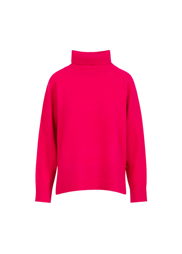 Coster Copenhagen PULLOVER MIT HOHEM KRAGEN - GEMÜTLICH Knitwear Hot pink - 683
