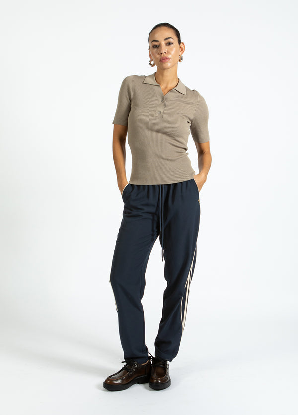 Coster Copenhagen RIPPSTRICK POLO Knitwear Taupe sand - 393