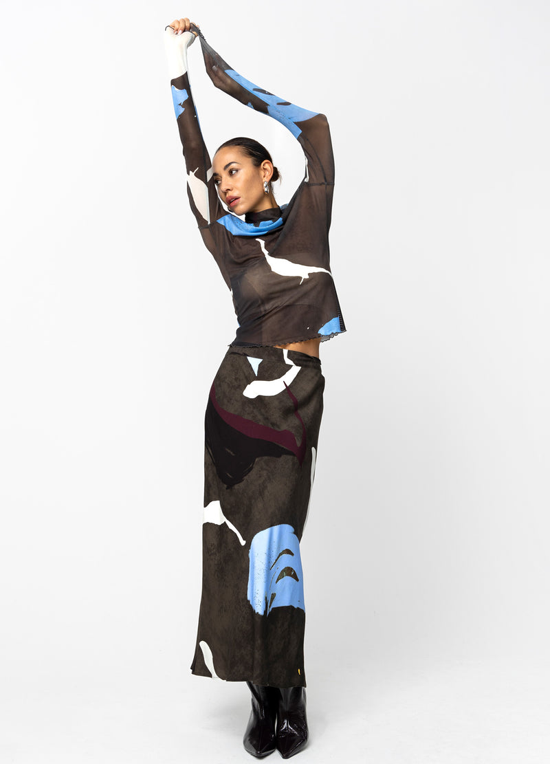 Coster Copenhagen ROCK IM SCHATTEN GRAFIKDRUCK Skirt Shadow graphic print - 955