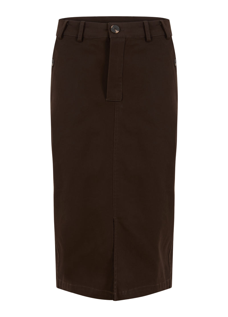 Coster Copenhagen SAFARI ROCK Skirt Dark Brown - 335