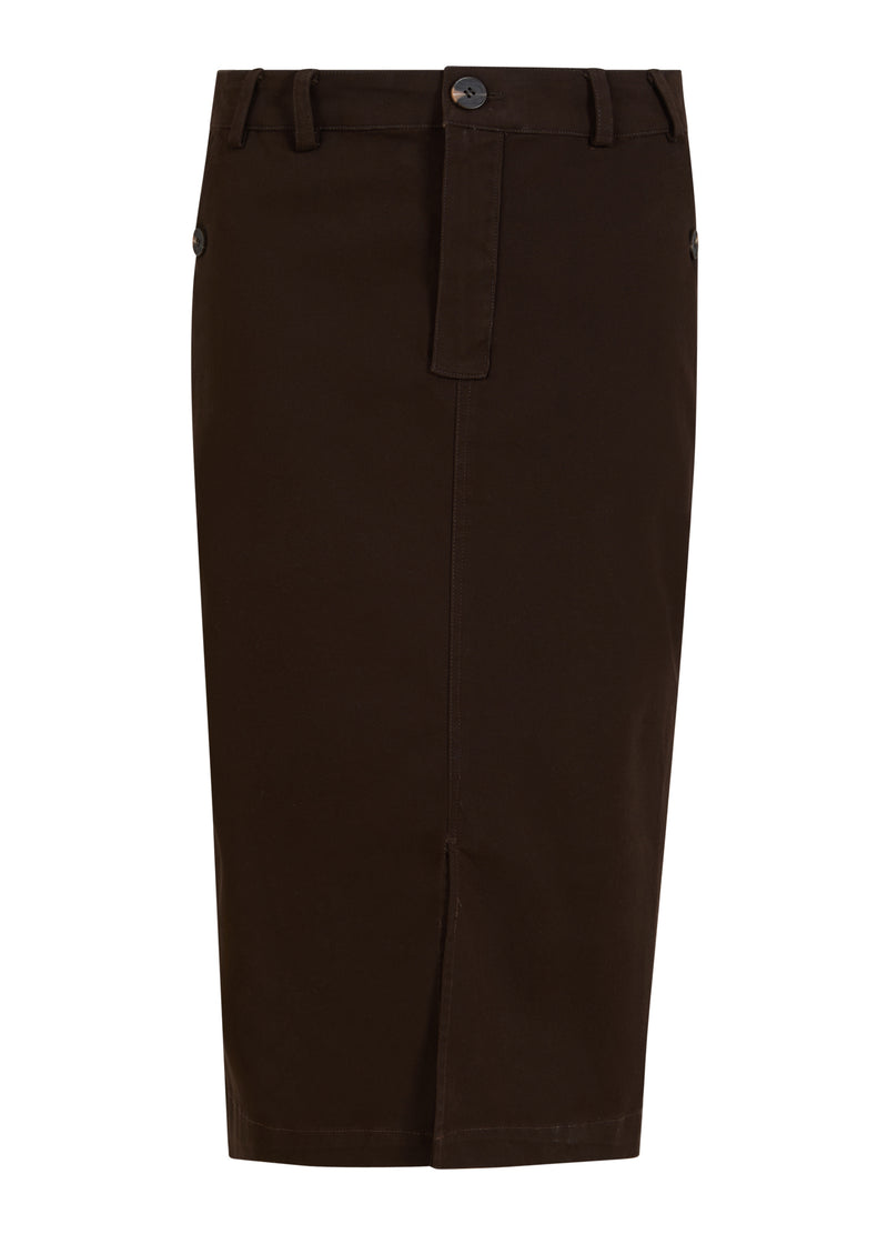 Coster Copenhagen SAFARI ROCK Skirt Dark Brown - 335