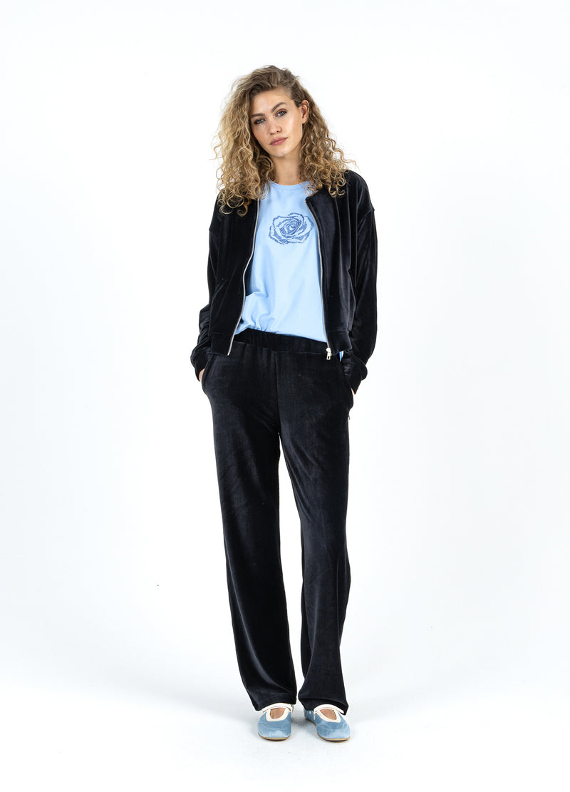 Coster Copenhagen SAMTHOSE - SILLE FIT Pants Black - 100