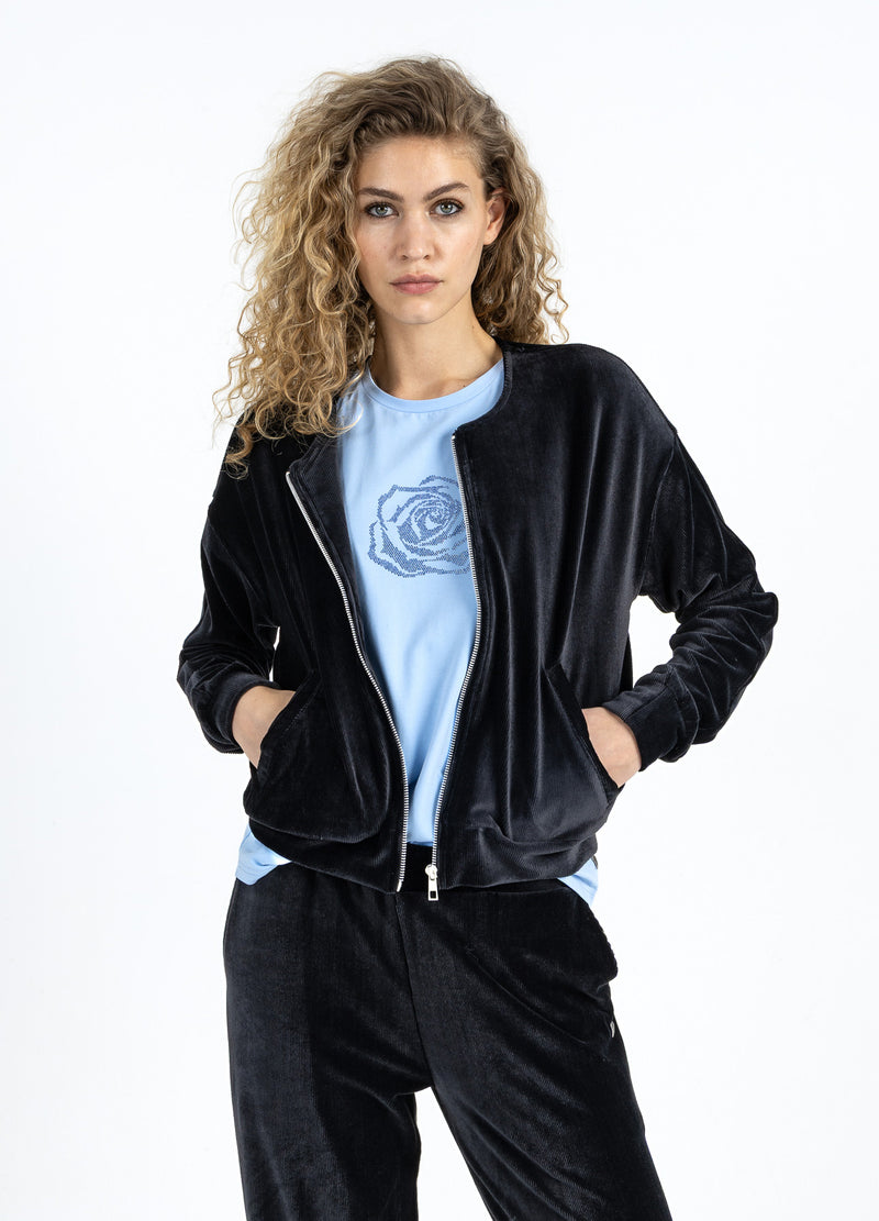 Coster Copenhagen SAMT REIßVERSCHLUSS PUFFER Shirt/Blouse Black - 100