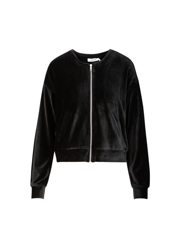 Coster Copenhagen SAMT REIßVERSCHLUSS PUFFER Shirt/Blouse Black - 100