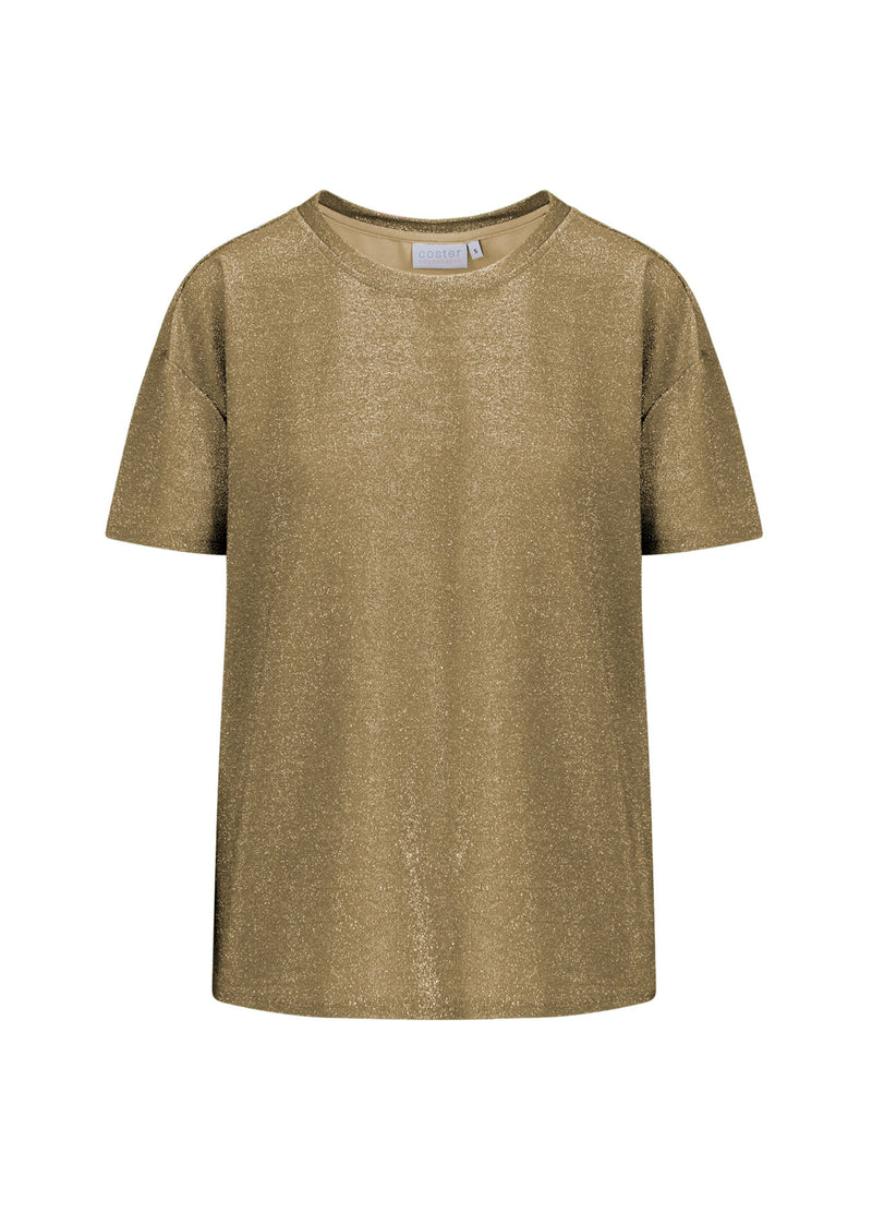 Coster Copenhagen  SCHIMMER T-SHIRT Top - Short sleeve Gold shimmer - 742