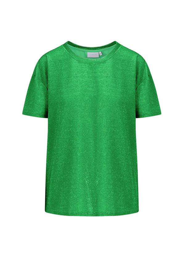 Coster Copenhagen  SCHIMMER T-SHIRT Top - Short sleeve Green shimmer - 445