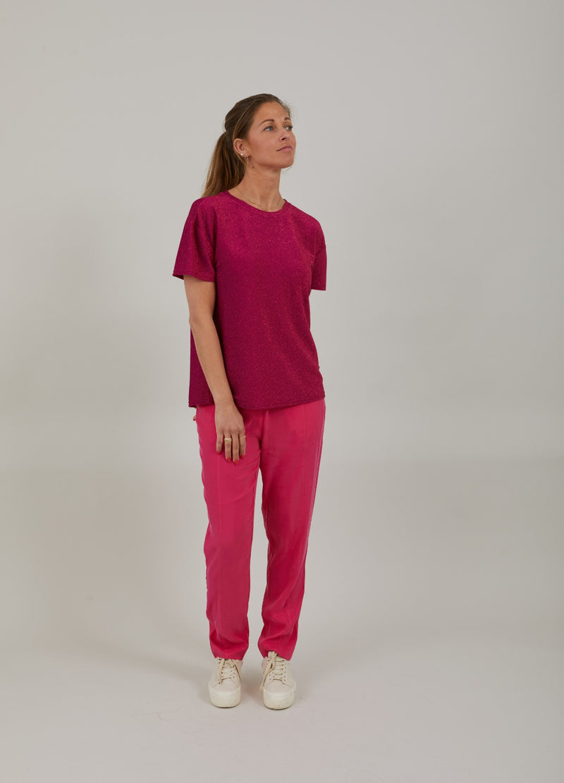 Coster Copenhagen  SCHIMMER T-SHIRT Top - Short sleeve Pink shimmer - 628