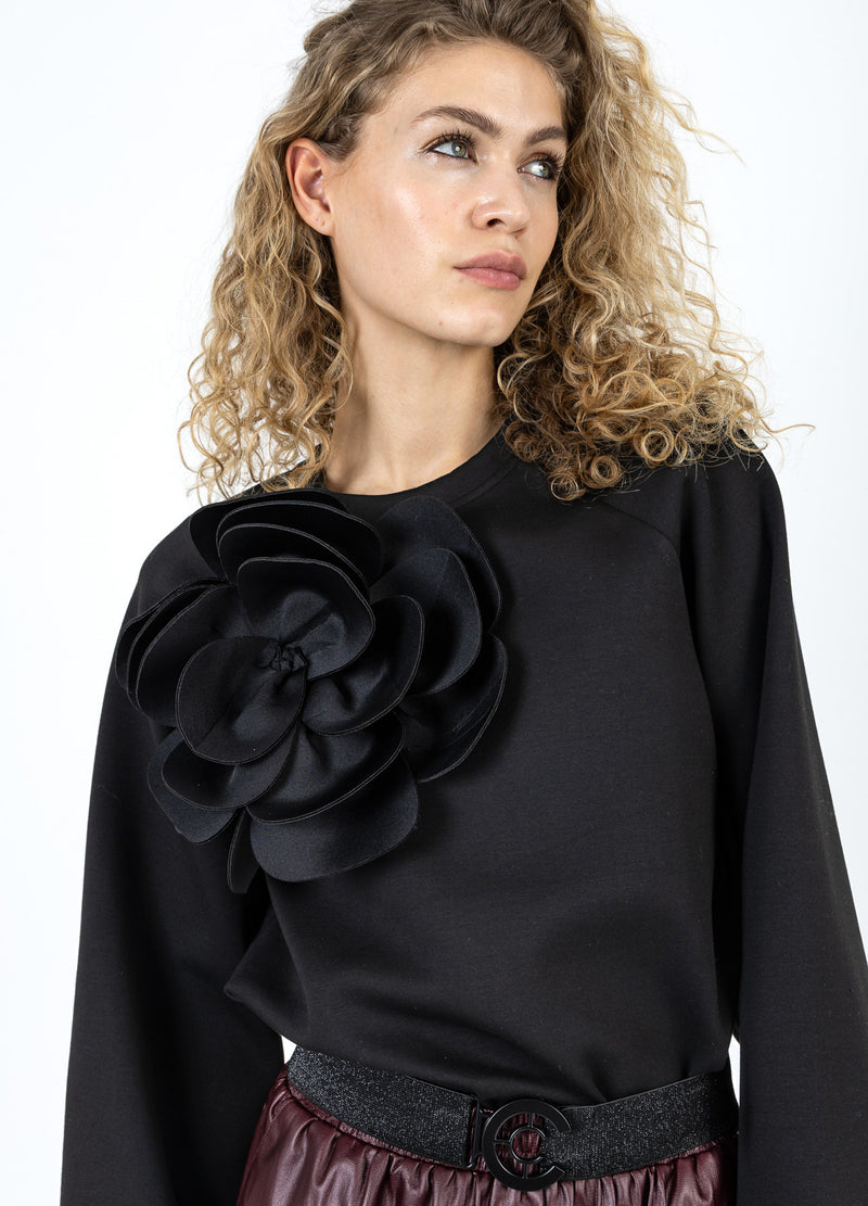 Coster Copenhagen SCHWITZEN MIT SCUBA ROSE Shirt/Blouse Black - 100