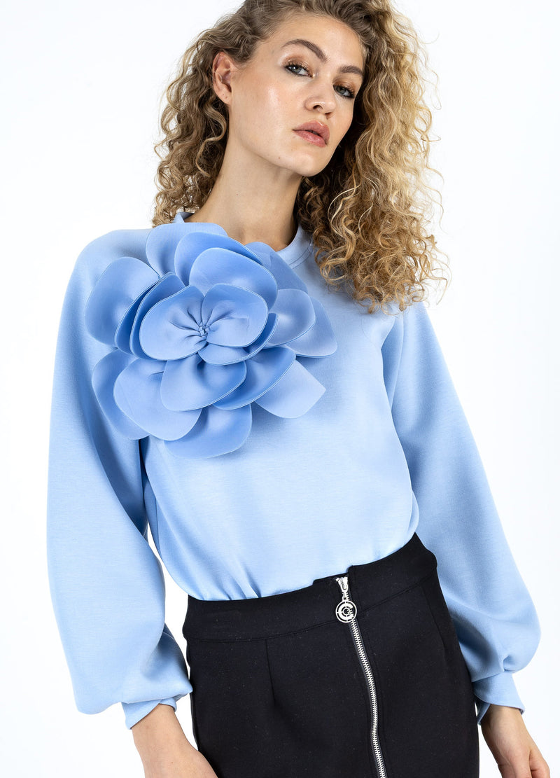 Coster Copenhagen SCHWITZEN MIT SCUBA ROSE Shirt/Blouse Pastel blue - 538