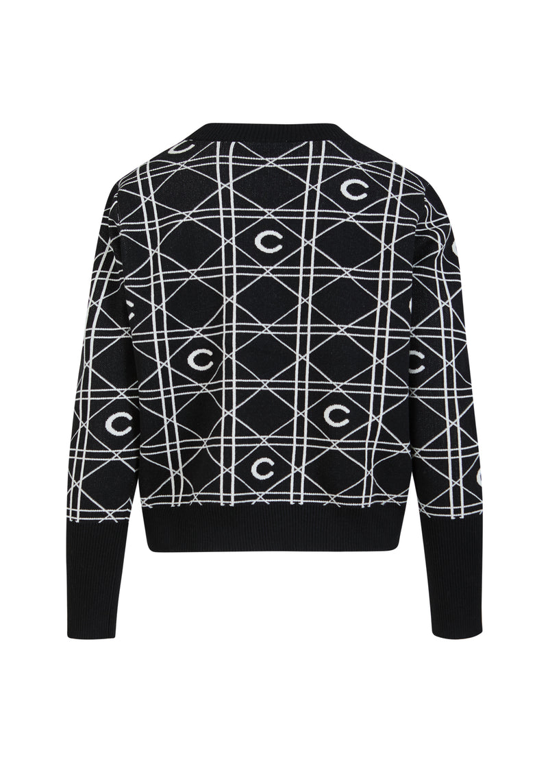 Coster Copenhagen SEAWOOL MIT LOGO Knitwear Black/creme - 167