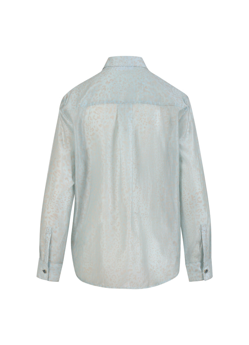 Coster Copenhagen SHIRT MIT LEOPARDENMUSTER Shirt/Blouse Light blue / peech leo - 936