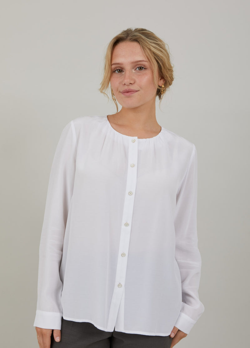 Coster Copenhagen  SHIRT MIT RAFFUNGEN  Shirt/Blouse White - 200
