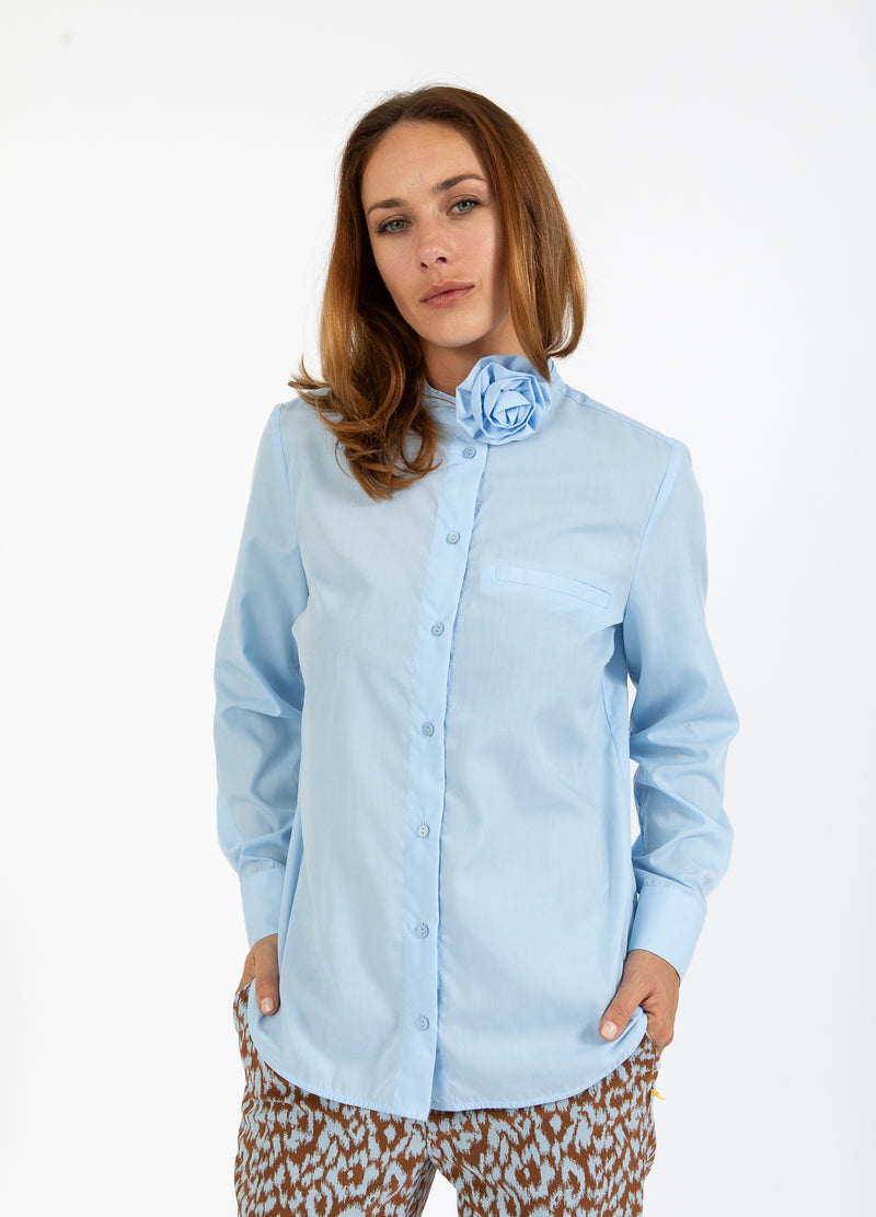 Coster Copenhagen SHIRT MIT ROSENKETTE Shirt/Blouse Arctic blue - 553