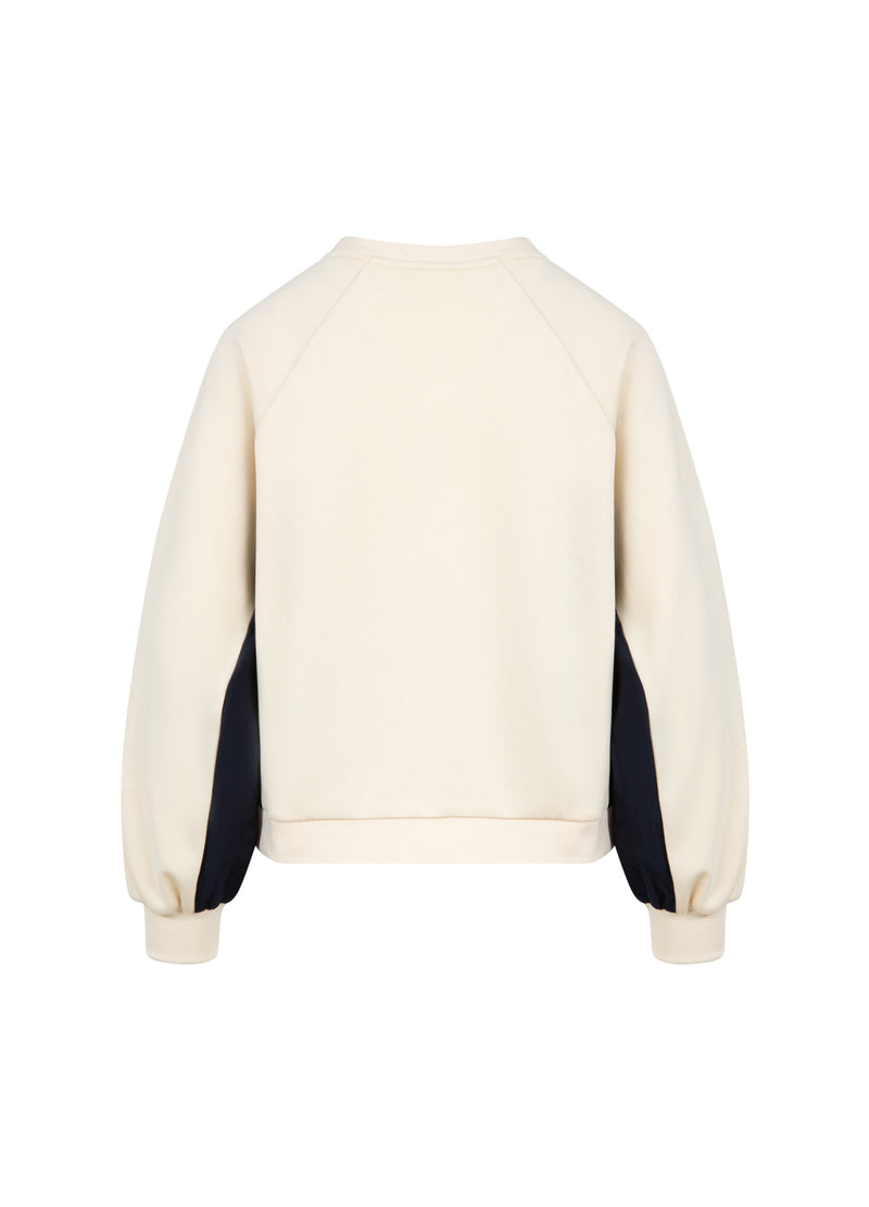 Coster Copenhagen SPORTLICHER SWEATSHIRT Shirt/Blouse Off white/Navy - 202