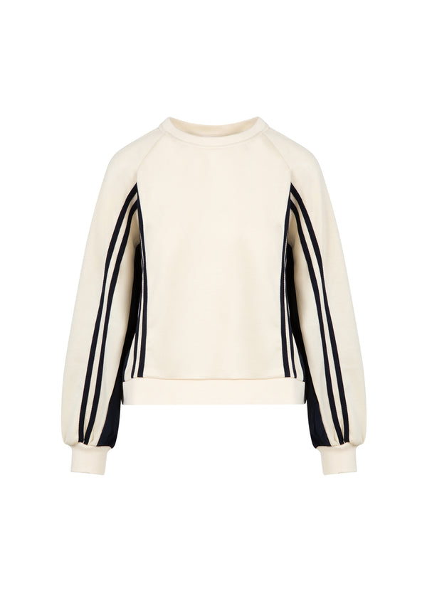 Coster Copenhagen SPORTLICHER SWEATSHIRT Shirt/Blouse Off white/Navy - 202