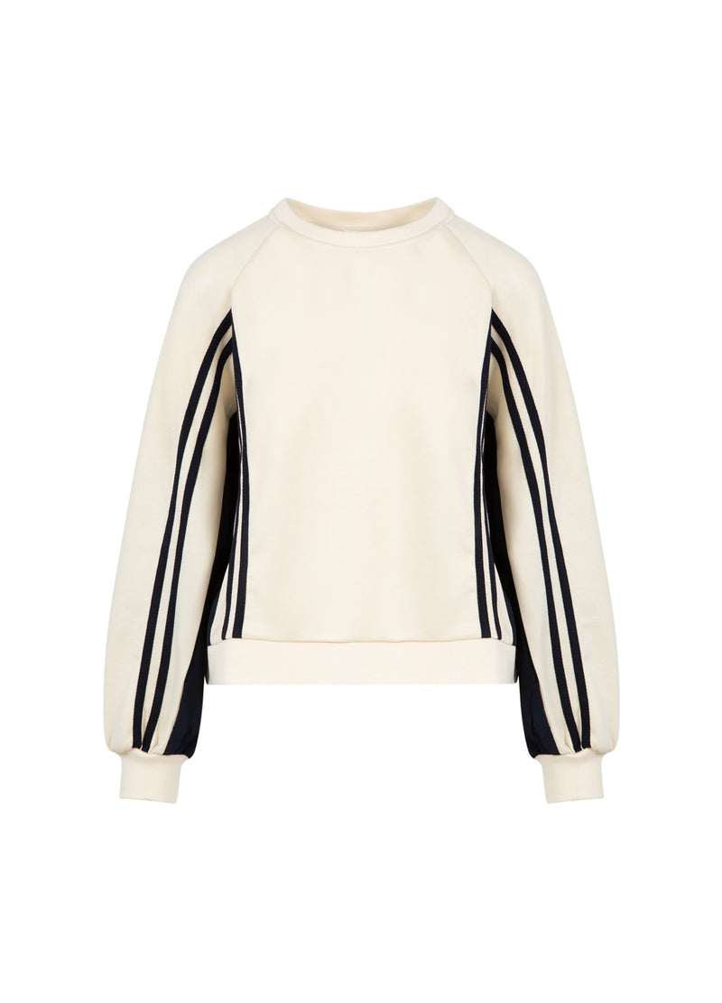 Coster Copenhagen SPORTLICHER SWEATSHIRT Shirt/Blouse Off white/Navy - 202