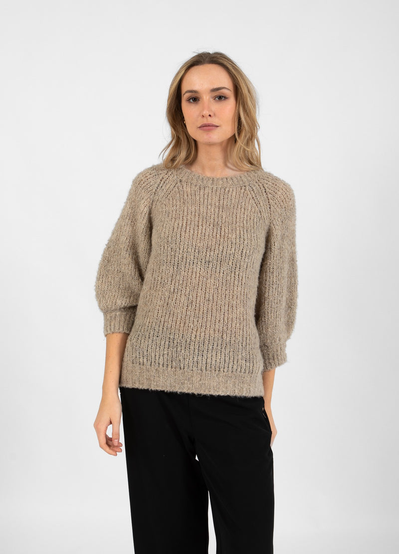 Coster Copenhagen STRICKEN MIT BALLONÄRMELN Knitwear Pale sand - 885