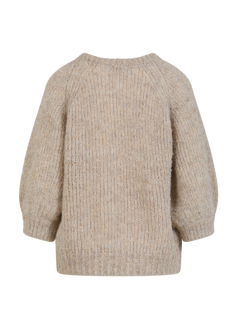 Coster Copenhagen STRICKEN MIT BALLONÄRMELN Knitwear Pale sand - 885