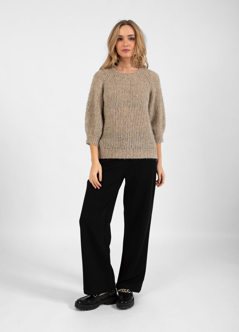 Coster Copenhagen STRICKEN MIT BALLONÄRMELN Knitwear Pale sand - 885