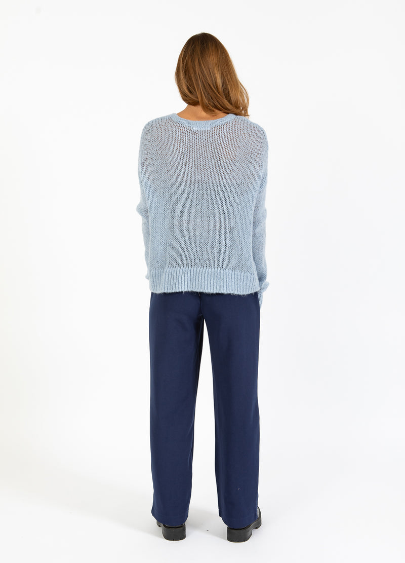 Coster Copenhagen STRICKEN MIT COSTER EMBLEM Knitwear Ice blue - 544