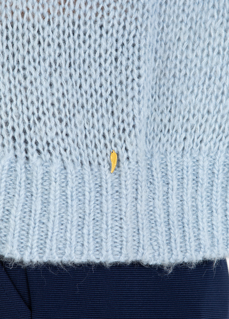 Coster Copenhagen STRICKEN MIT COSTER EMBLEM Knitwear Ice blue - 544