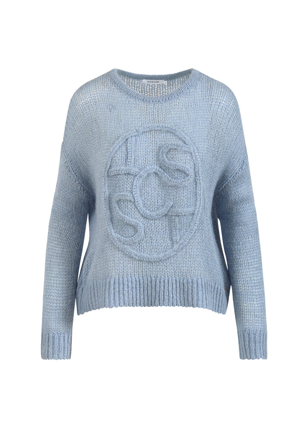 Coster Copenhagen STRICKEN MIT COSTER EMBLEM Knitwear Ice blue - 544