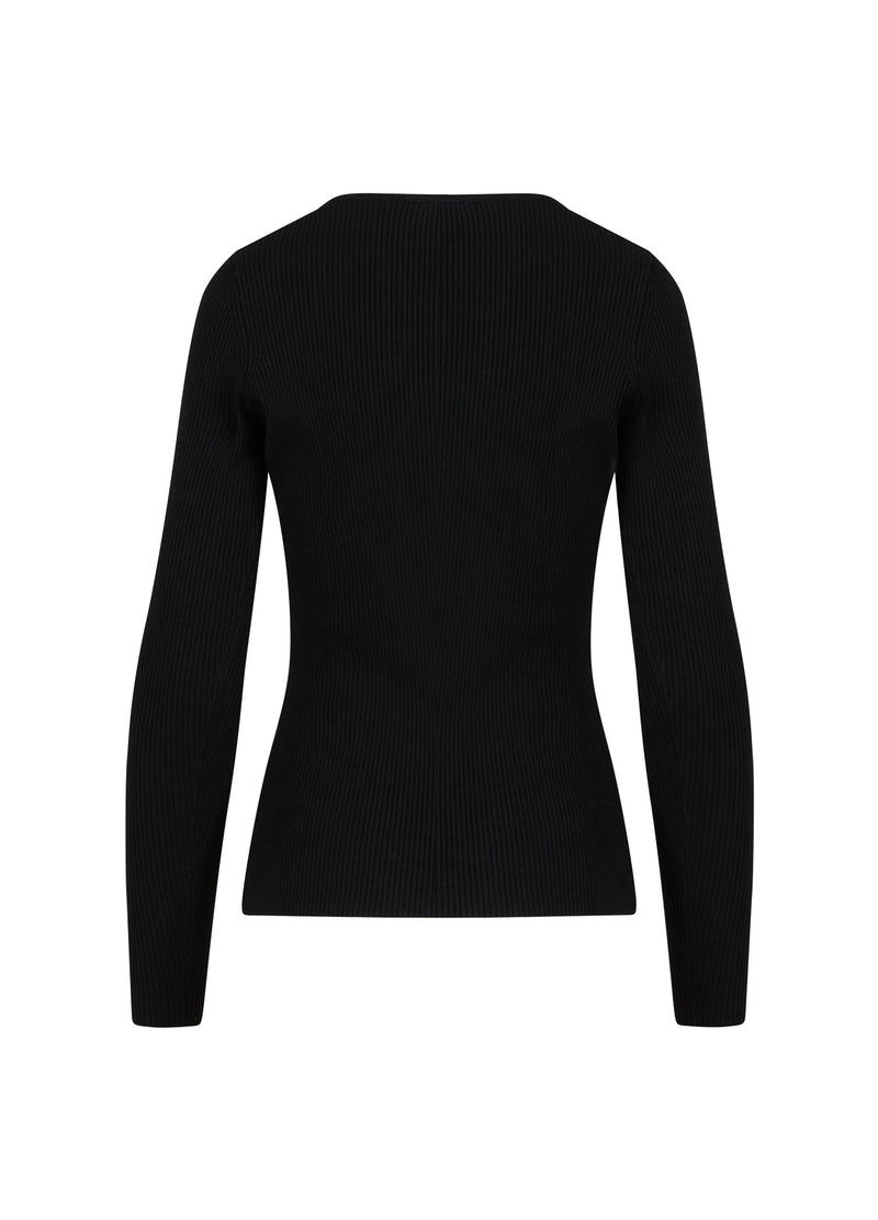 Coster Copenhagen STRICKEN MIT HERZFÖRMIGEM AUSSCHNITT Knitwear Black - 100