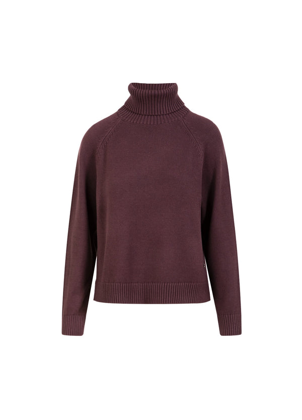 Coster Copenhagen STRICKEN MIT HOHEM KRAGEN AUS BAUMWOLLE Knitwear Bordeaux - 653