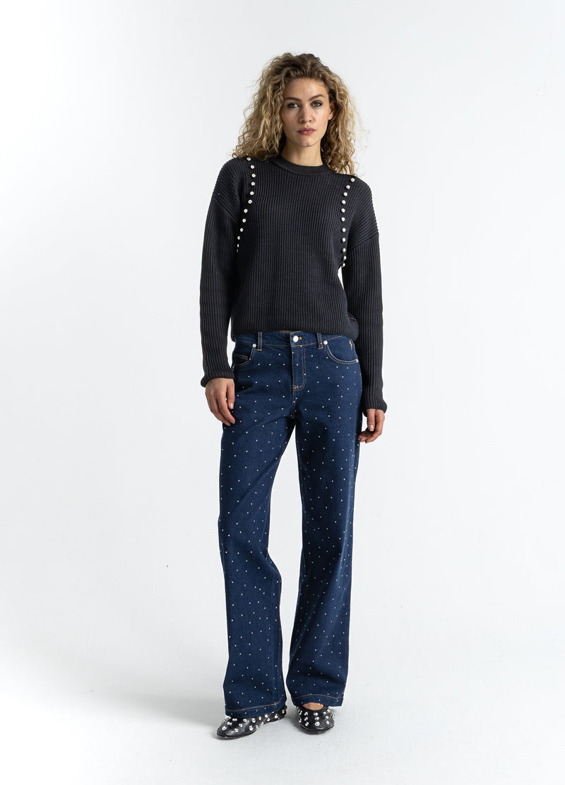 Coster Copenhagen STRICKEN MIT SILBERPERLEN Knitwear Black - 100