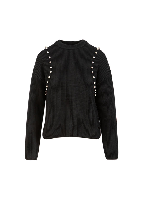 Coster Copenhagen STRICKEN MIT SILBERPERLEN Knitwear Black - 100