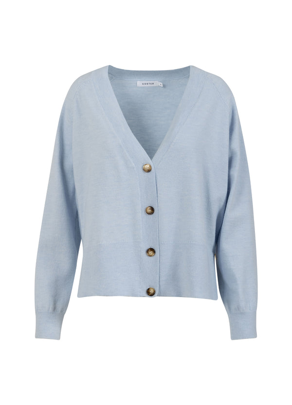 Coster Copenhagen STRICKJACKE - BEQUEMER STRICK Knitwear Ice blue - 544