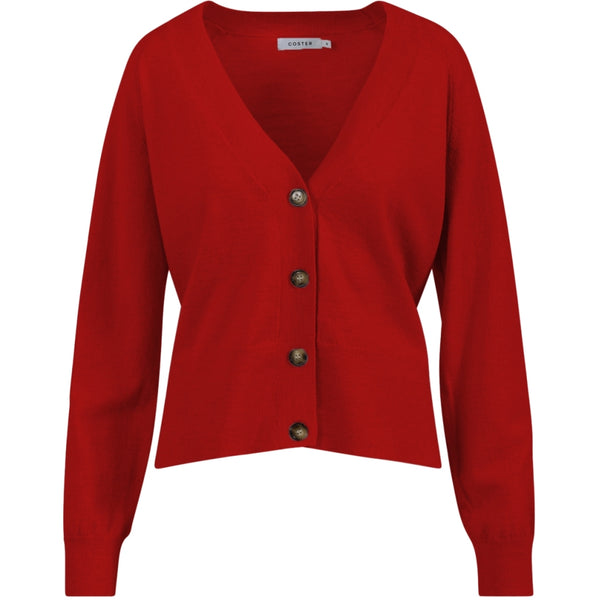 Coster Copenhagen STRICKJACKE - BEQUEMER STRICK Knitwear Scarlet red - 618