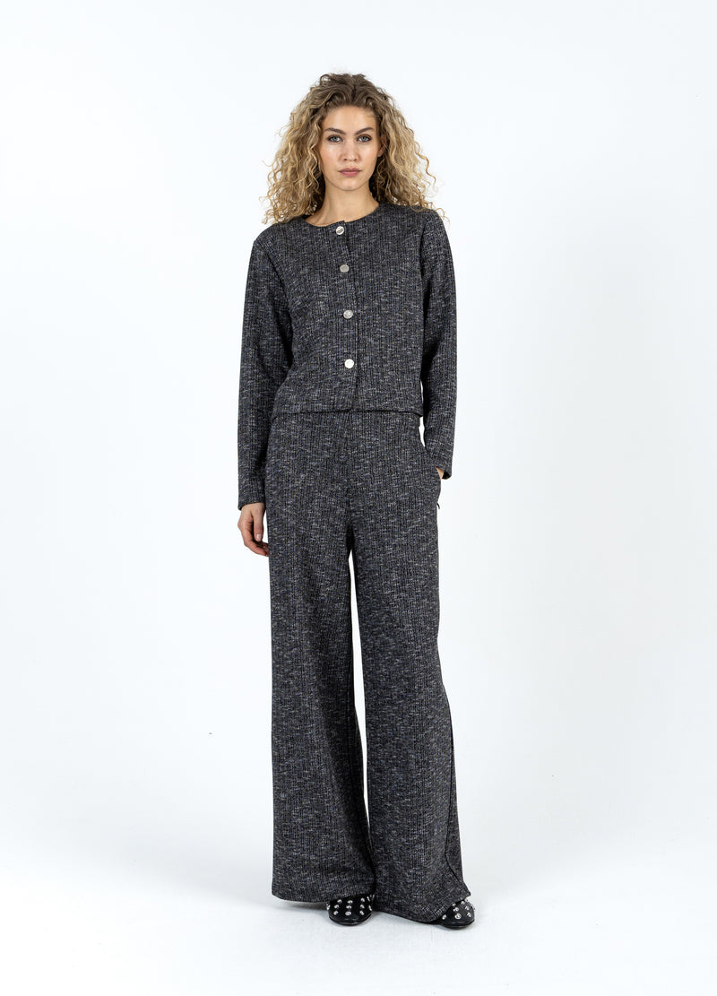 Coster Copenhagen STRICKJACKE MIT KNÖPFEN Knitwear Black/grey mix - 106