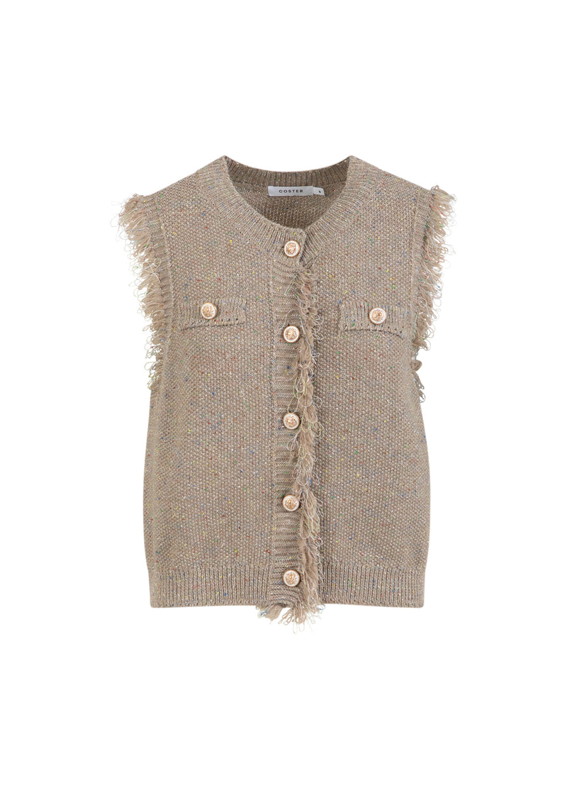 Coster Copenhagen STRICKWESTE Knitwear Sand/lurex - 360