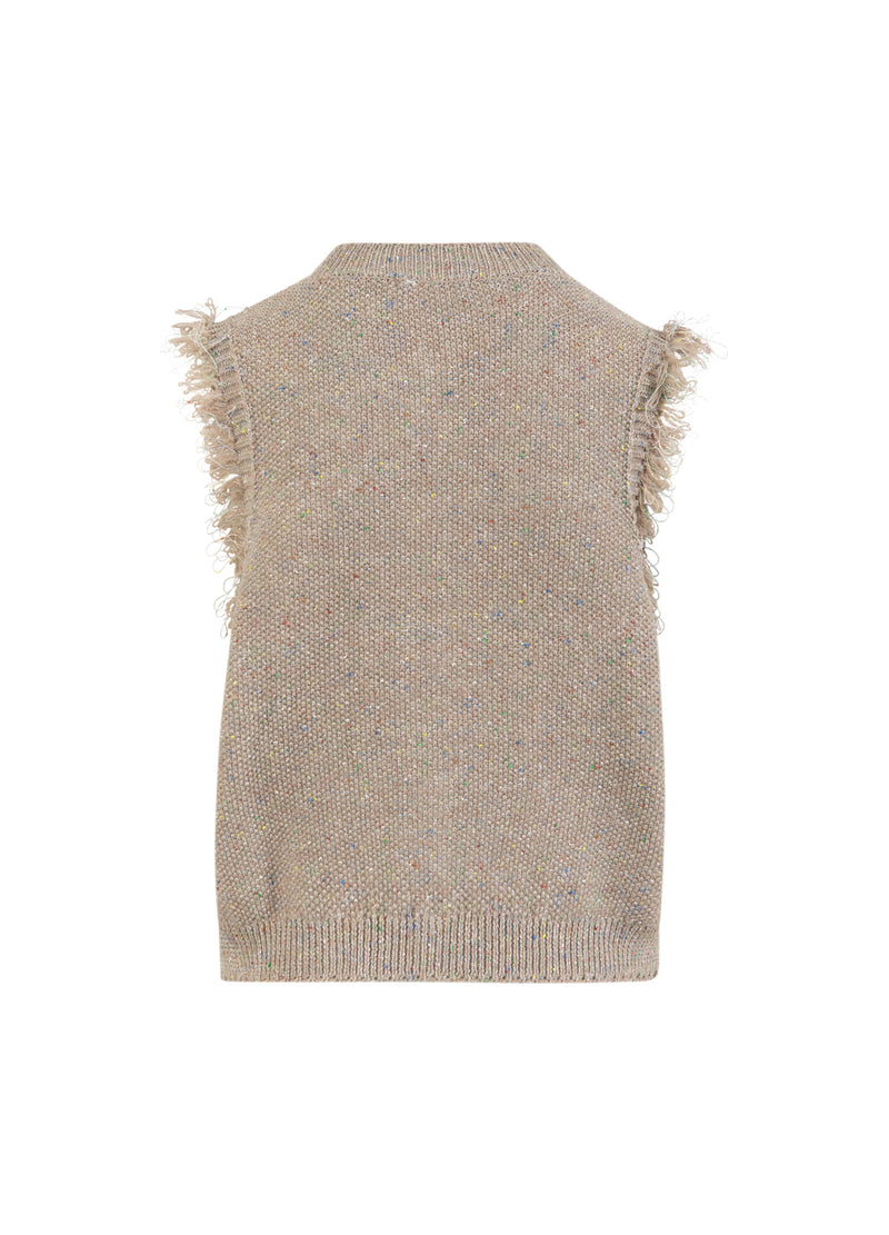 Coster Copenhagen STRICKWESTE Knitwear Sand/lurex - 360
