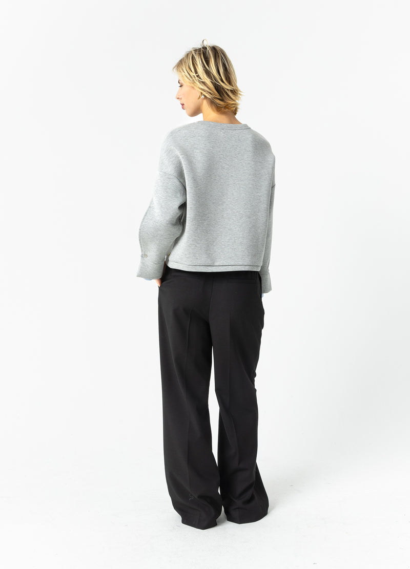 Coster Copenhagen SWEATSHIRT MIT ÄRMELDETAIL Shirt/Blouse Grey melange - 142