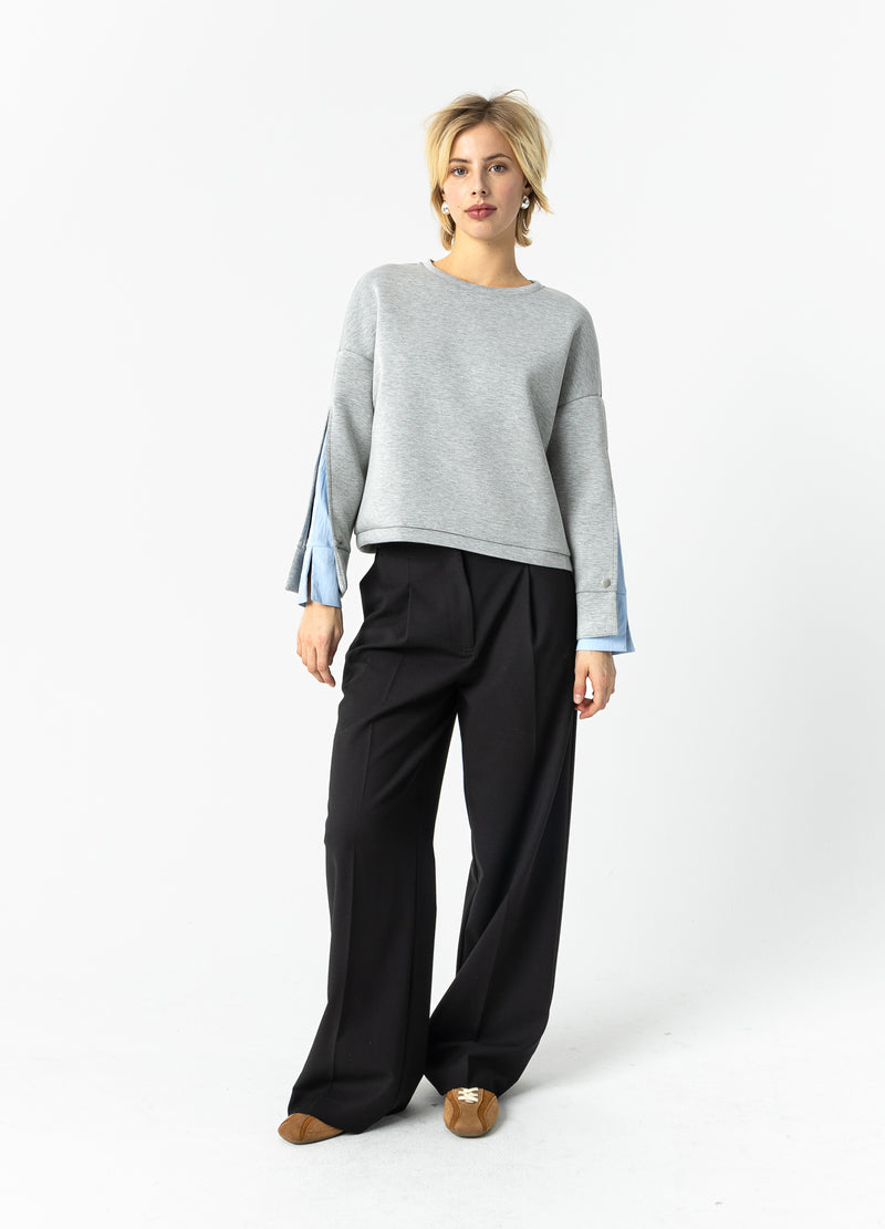 Coster Copenhagen SWEATSHIRT MIT ÄRMELDETAIL Shirt/Blouse Grey melange - 142