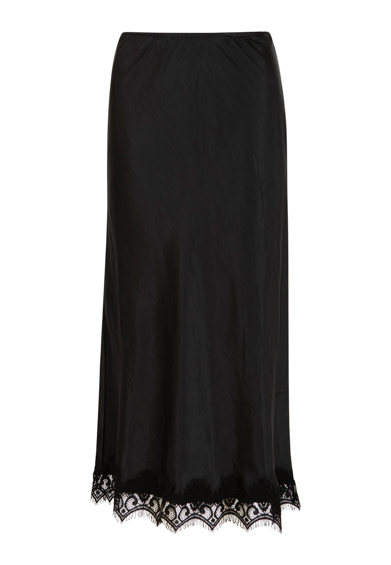 Coster Copenhagen Skirt with lace detail Skirt Black - 100