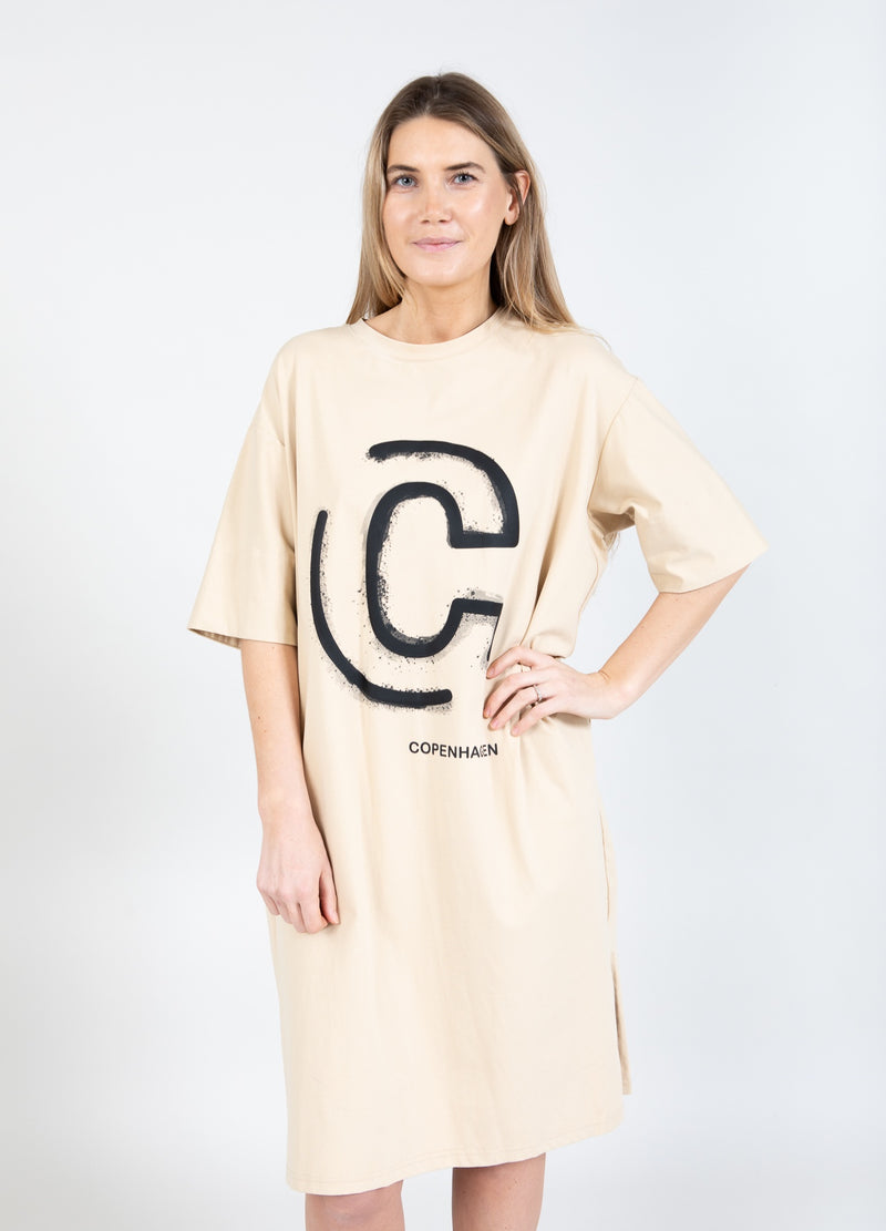 Coster Copenhagen T-SHIRT KLEID Dress Vanilla - 348