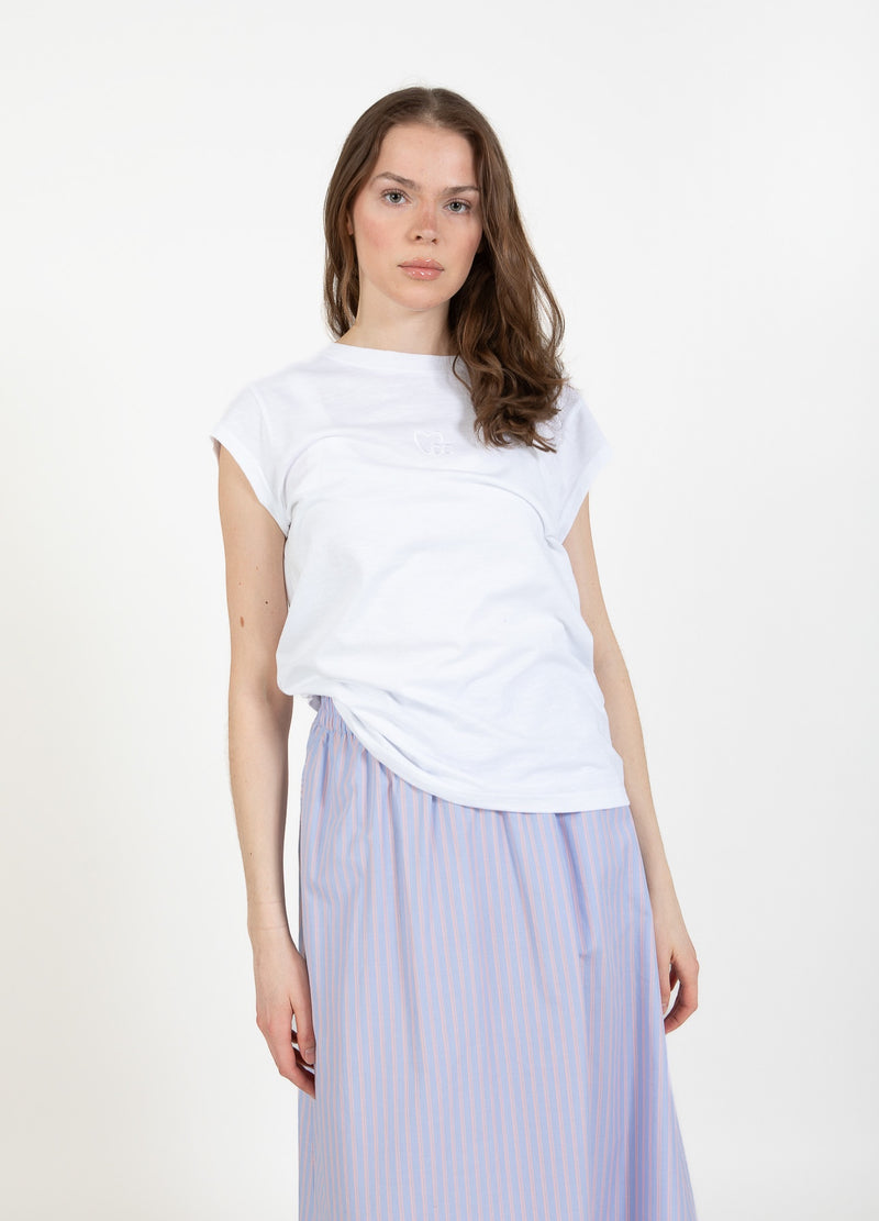 CC Heart T-SHIRT MIT CCH-STICKEREI Shirt/Blouse White - 200