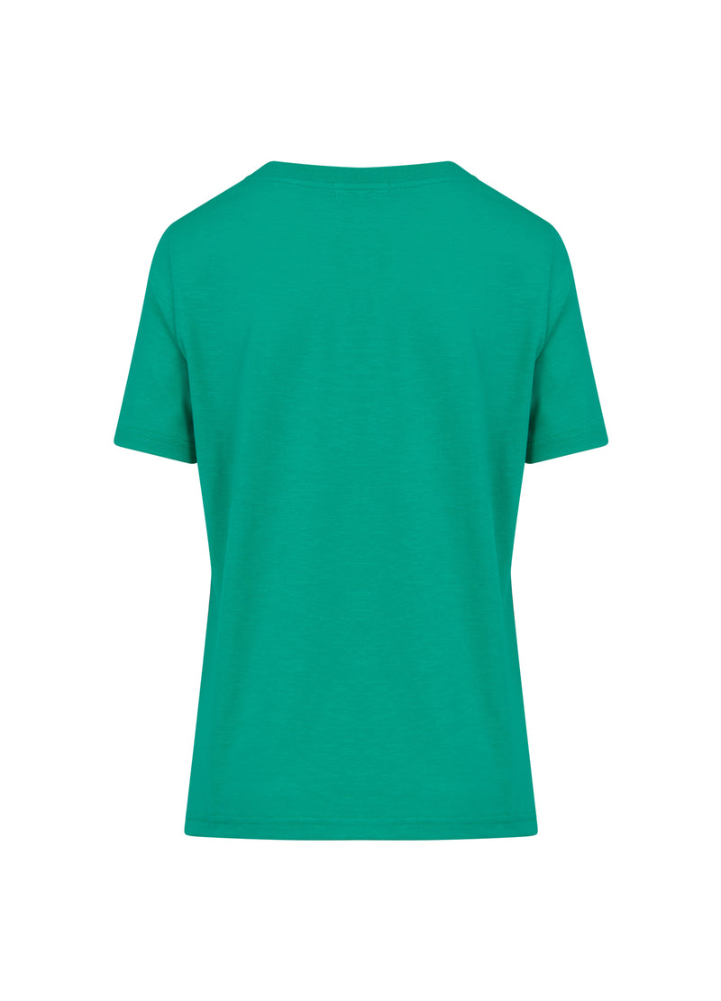 Coster Copenhagen T-SHIRT MIT GRAFITTI-LOGO T-Shirt Clover green - 408