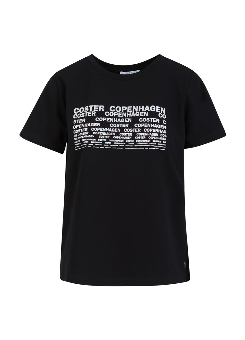 Coster Copenhagen T-SHIRT MIT LOGO - MITTELÄRMEL T-Shirt Black - 100