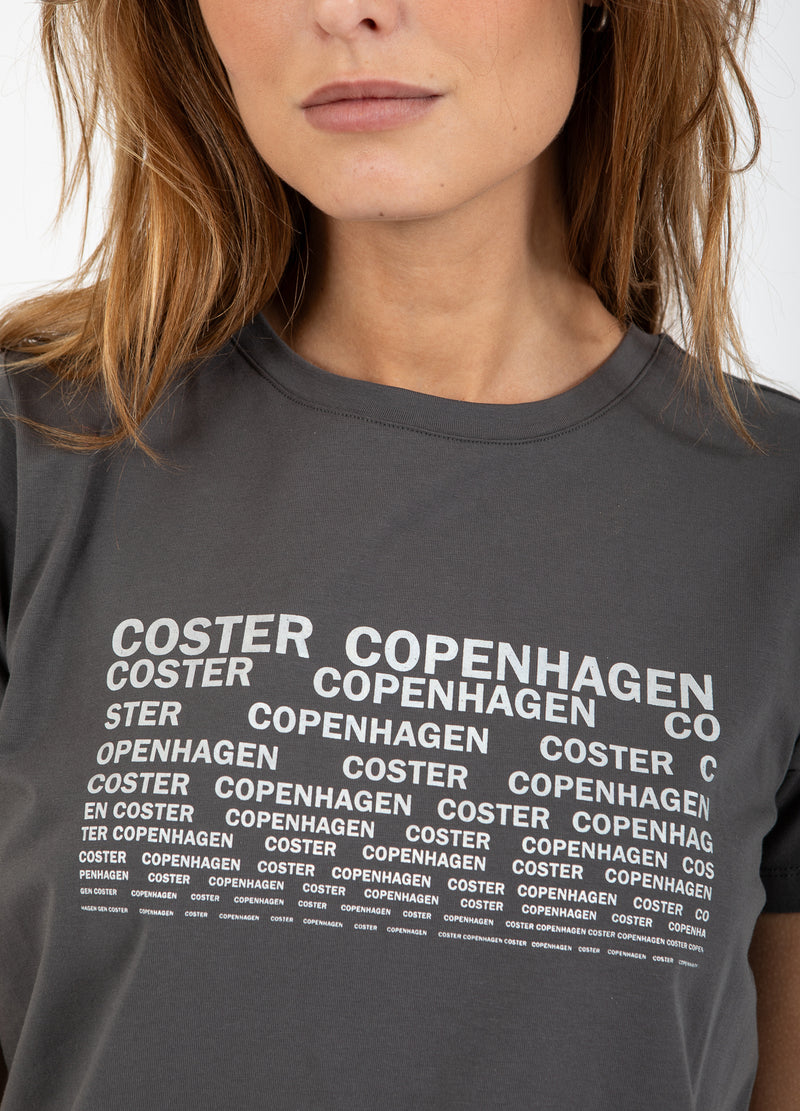 Coster Copenhagen T-SHIRT MIT LOGO - MITTELÄRMEL T-Shirt Volcanic grey - 188